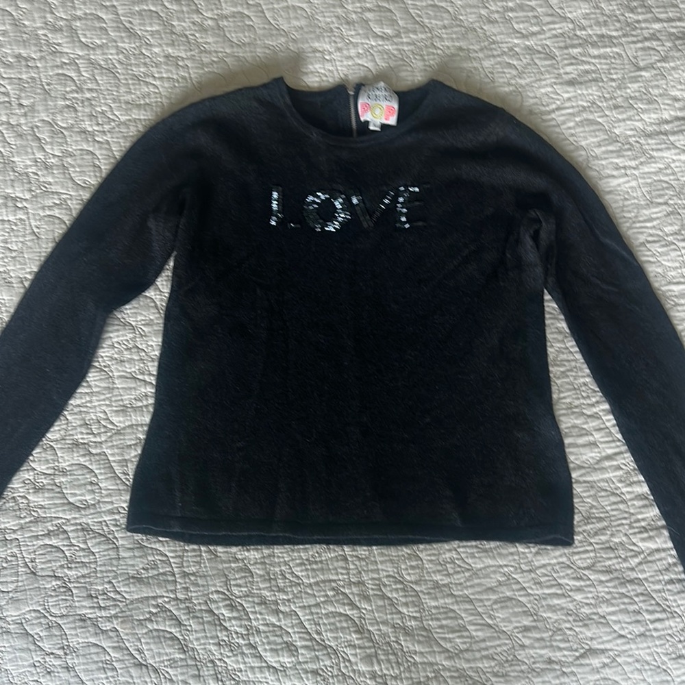 Charcoal Long Sleeve 'LOVE' Sweater